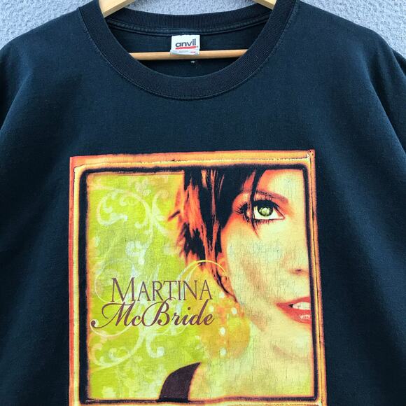 Vintage Martina McBride Concert Band Black Shirt 2X - Picture 3 of 9